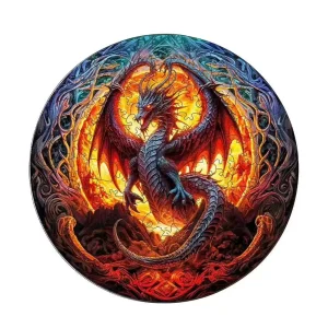 Dragon Themed Wooden Jigsaw Puzzle