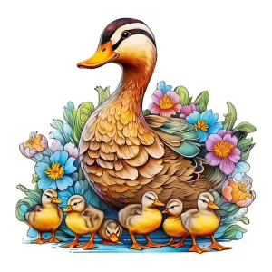 Duck Family Wooden Jigsaw Puzzle