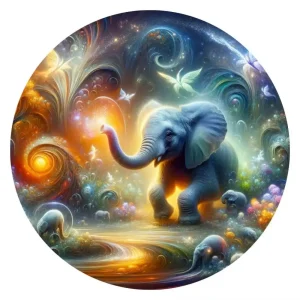 Elephant Fantasy Wooden Jigsaw Puzzle