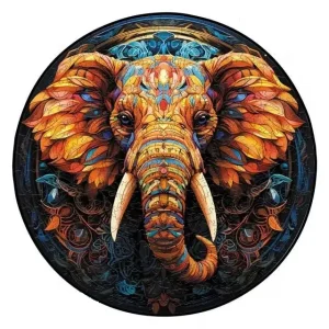 Elephant Themed Wooden Jigsaw Puzzle