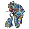 Elephants Family Wooden Jigsaw Puzzle