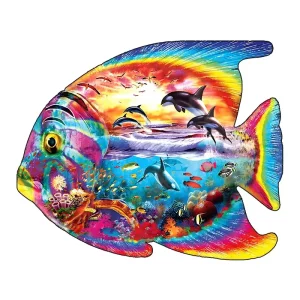 Fish-Shape Wooden Jigsaw Puzzle