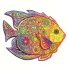 Fish-Shaped Wooden Jigsaw Puzzle