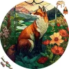 Fox Themed Wooden Jigsaw Puzzle