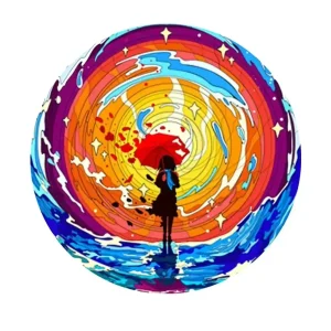 Girl With Umbrella Wooden Jigsaw Puzzle