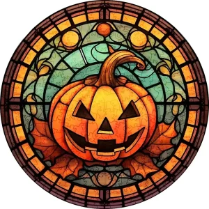 Halloween Pumpkin Wooden Jigsaw Puzzle