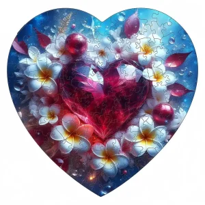 Heart-Shaped Wooden Jigsaw Puzzle