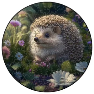 Hedgehog Themed Wooden Jigsaw Puzzle