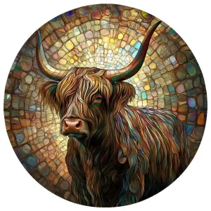 Highland Cow Wooden Jigsaw Puzzle
