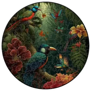 Jungle Birds Wooden Jigsaw Puzzle