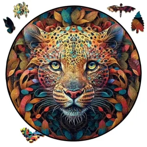 Leopard Mandala Wooden Jigsaw Puzzle