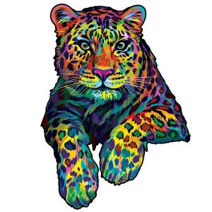 Leopard-Shape Wooden Jigsaw Puzzle