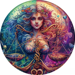 Libra Zodiac Wooden Jigsaw Puzzle