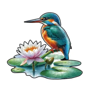 Lily And Bird Wooden Jigsaw Puzzle