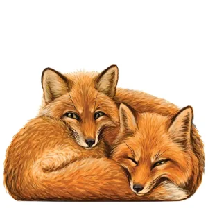 Lovely Foxes Wooden Jigsaw Puzzle