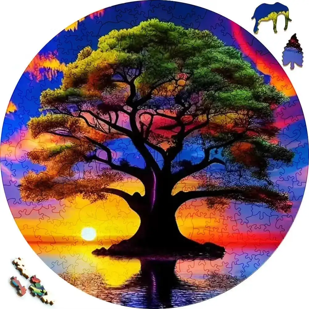 Magnifican Tree Of Life Wooden Jigsaw Puzzle