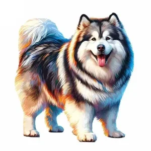 Malamut Dog Wooden Jigsaw Puzzle