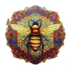 Mandala Bee Wooden Jigsaw Puzzle