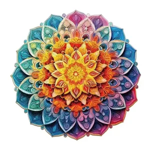 Mandala Colors Wooden Jigsaw Puzzle