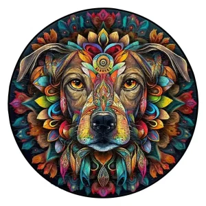 Mandala Dog Wooden Jigsaw Puzzle