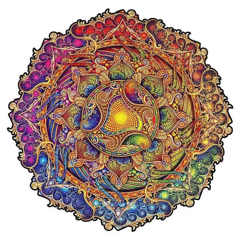 Mandala Style Wooden Jigsaw Puzzle