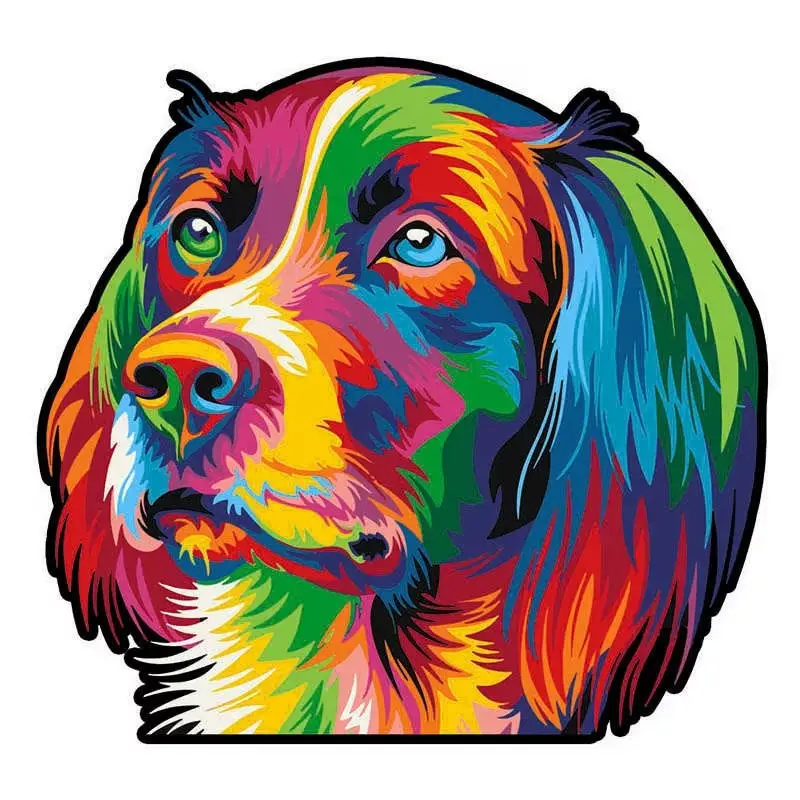 Multicolored Dog Wooden Jigsaw Puzzle