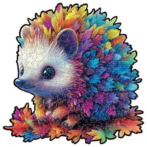 Multicolored Hedgehog Wooden Jigsaw Puzzle