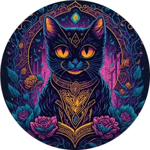 Mystical Cat Wooden Jigsaw Puzzle