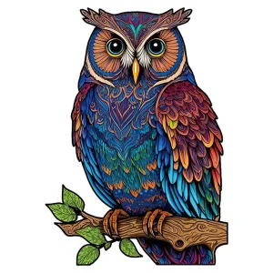 Owl-Shaped Wooden Jigsaw Puzzle