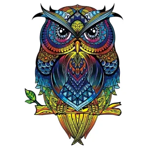 Owl-Shaped Wooden Jigsaw Puzzle
