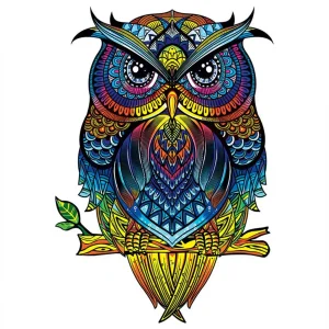 Owl-Shaped Wooden Jigsaw Puzzle