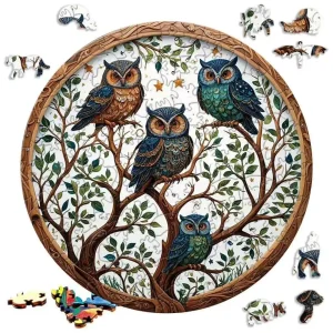 Owls Wooden Jigsaw Puzzle
