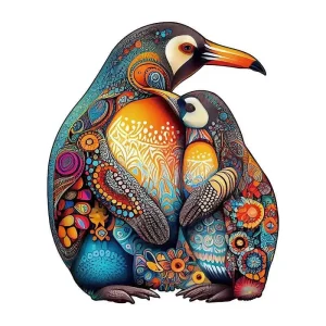 Penguin Themed Wooden Jigsaw Puzzle