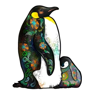 Penguin Themed Wooden Jigsaw Puzzle