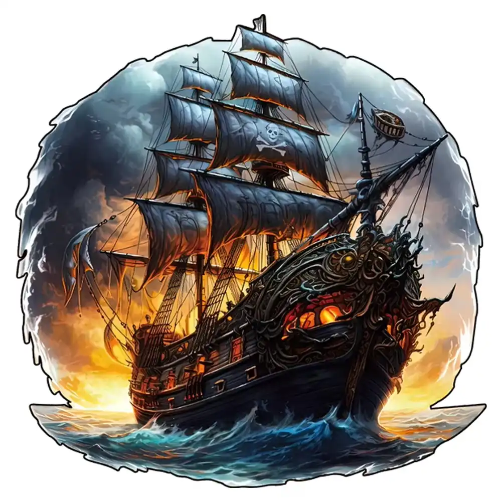 Pirate Ship Wooden Jigsaw Puzzle