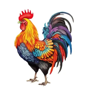 Rooster No.1 Wooden Jigsaw Puzzle