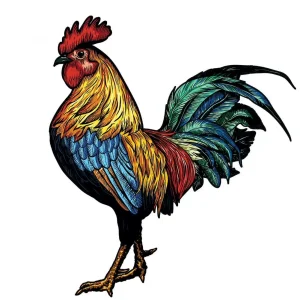 Rooster No.2 Wooden Jigsaw Puzzle