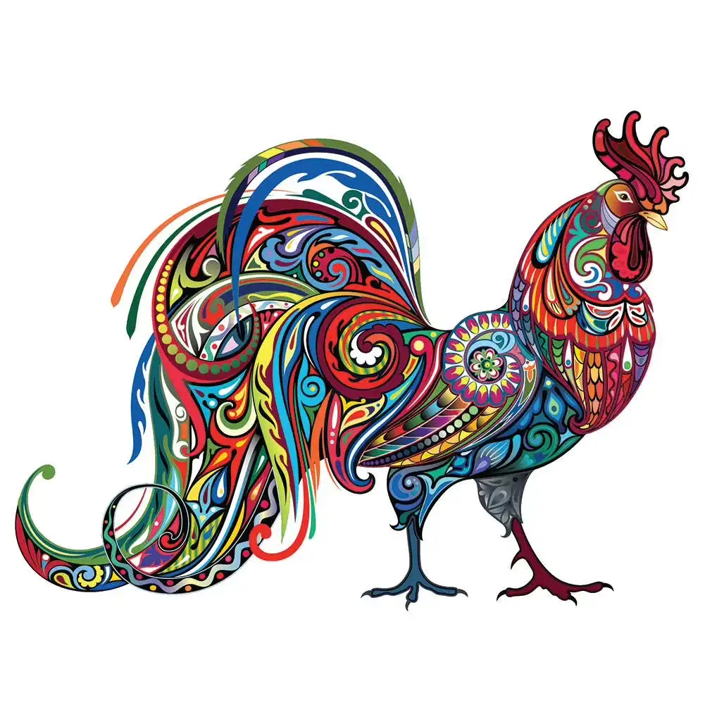 Rooster No.4 Wooden Jigsaw Puzzle