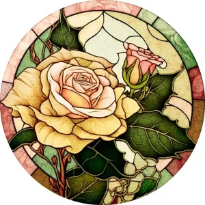 Rose Themed Wooden Jigsaw Puzzle
