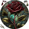 Roze Stained Glass Wooden Jigsaw Puzzle