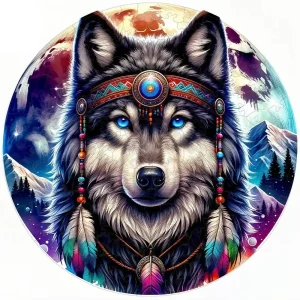 Spirit Wolf Wooden Jigsaw Puzzle
