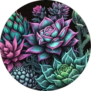 Succulents Themed Wooden Jigsaw Puzzle