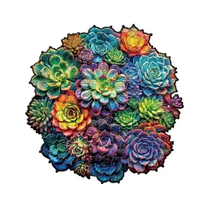 Succulents Wooden Jigsaw Puzzle