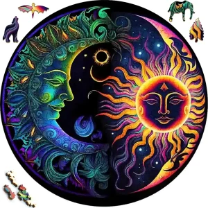 Sun And Moon Harmony Wooden Jigsaw Puzzle