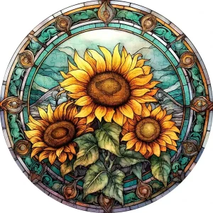 Sunflowers Themed Wooden Jigsaw Puzzle