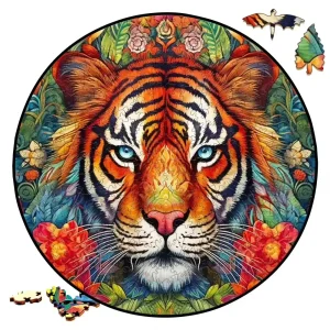 Tiger Themed Wooden Jigsaw Puzzle