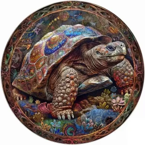 Turtle Themed Wooden Jigsaw Puzzle