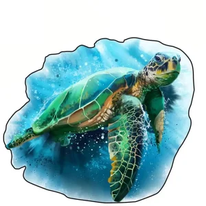 Turtle Themed Wooden Jigsaw Puzzle