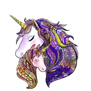 Unicorn-Shaped Wooden Jigsaw Puzzle