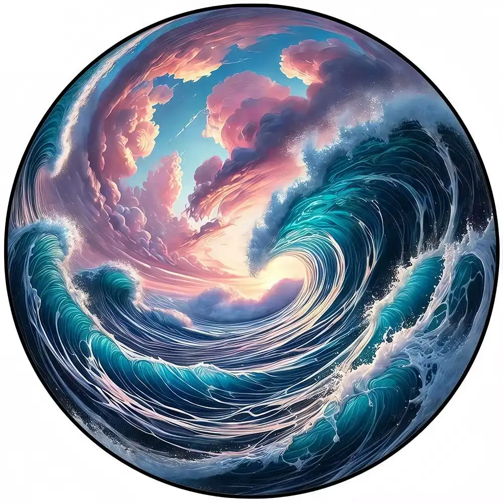 Waved Ocean Wooden Jigsaw Puzzle